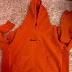 Orange champion hoodie